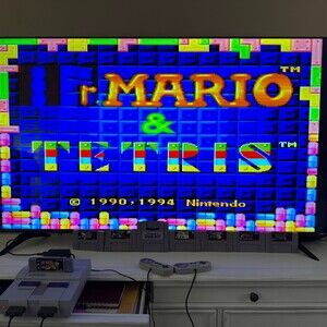 Vintage Super Nintendo, All ORIGINAL, 2 Controllers, 7 Games, HD & GameBoy Adapt